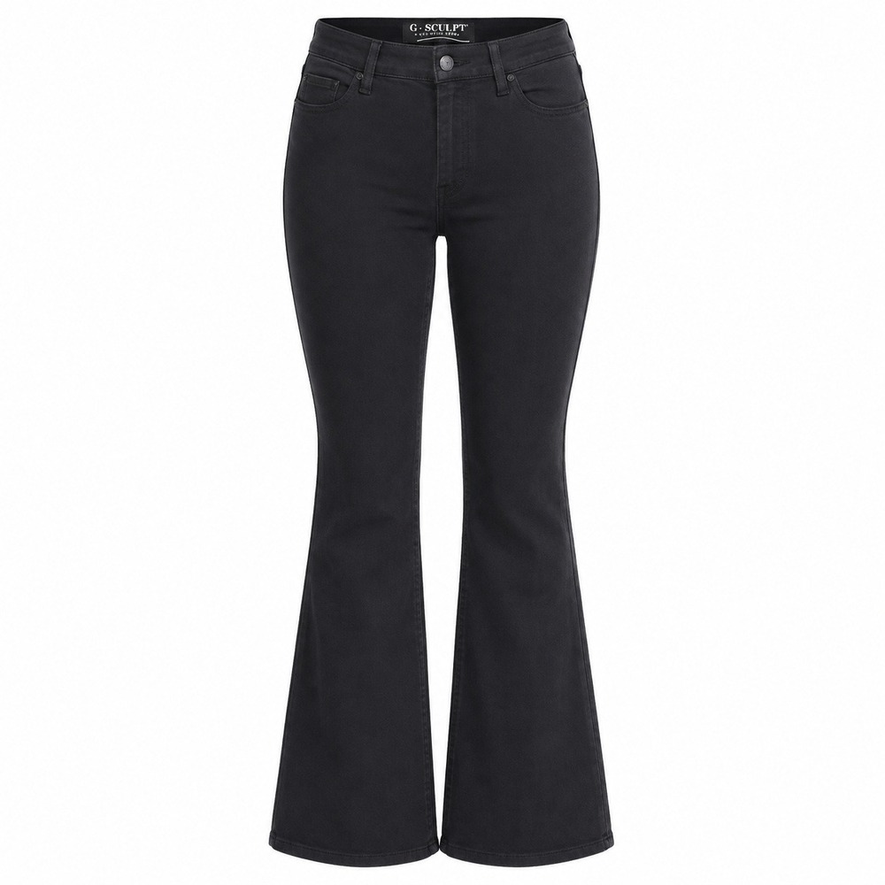G by Giuliana G-Sculpt 405 Bootcut Jeans True Black Wash Size 6T High Rise Flare